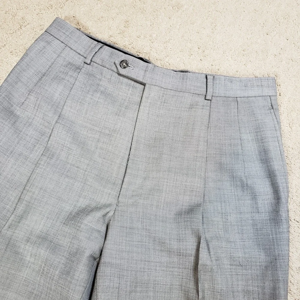 Jos. A Bank 2 Piece Suit Mens 43R 34X28 Gray 2 Button SV Wool Cashmere